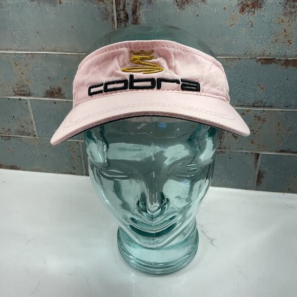Cobra Embroidered Womens Golf Visor Pure Cotton Adjustable Size Pink - Picture 1 of 9
